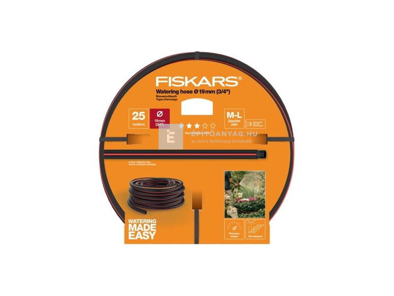 Fiskars Locsolótömlő, 19 mm (3/4