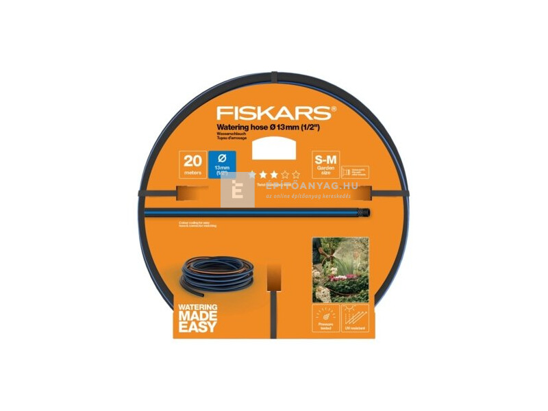 Fiskars Locsolótömlő, 13 mm (1/2