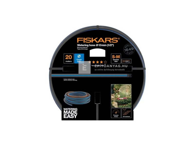 Fiskars Locsolótömlő, 13 mm (1/2