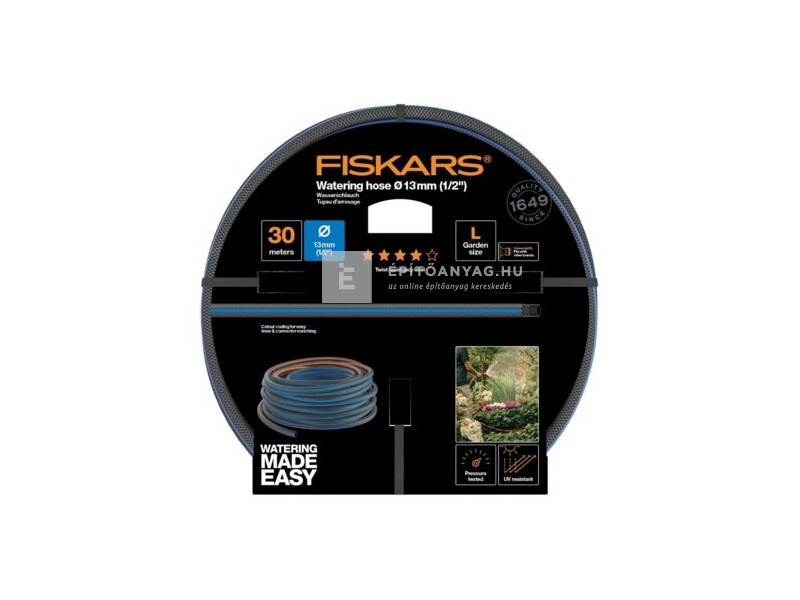 Fiskars Locsolótömlő, 13 mm (1/2