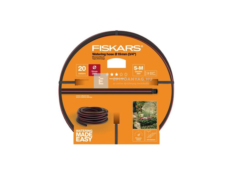 Fiskars Locsolótömlő, 19 mm (3/4