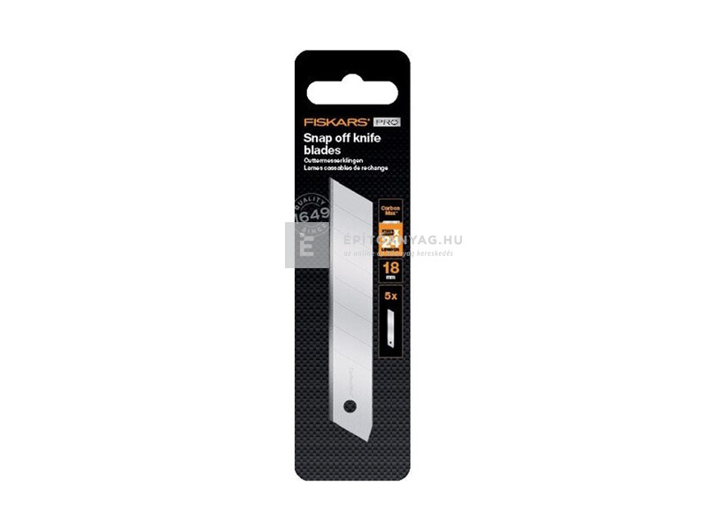 Fiskars Pótpengék CarbonMax Snap-off pengekéshez, 18 mm, 10 darabos