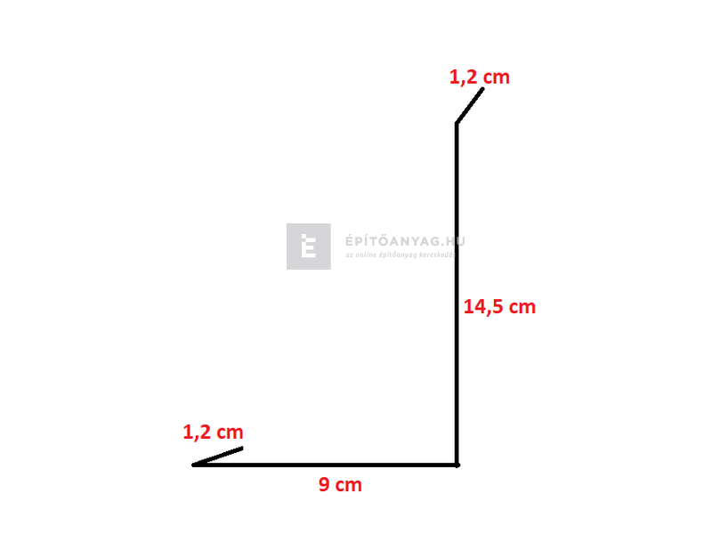 Colorferr falszegély alumínium, antracit, 25x200 cm