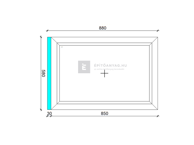 Königablak Veka 70 AD 2r üv FIX 90x60 cm fehér ablak