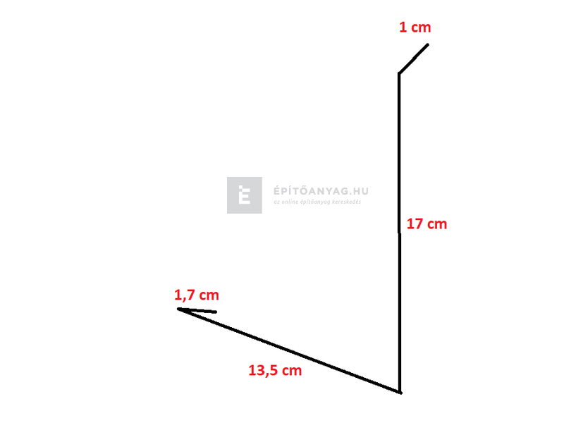 Colorferr kémény hátulja, horganyzott 33x200 cm
