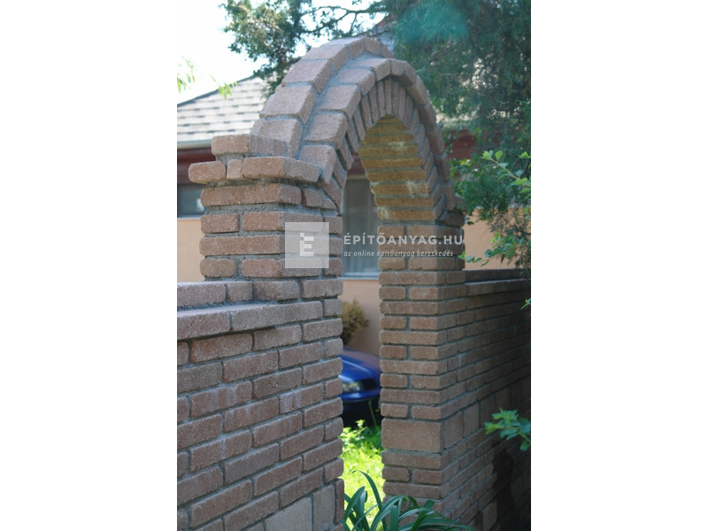 Leier Patio Térkő és falazóelem agyagbarna melírozott 25x12,4 cm 5 cm