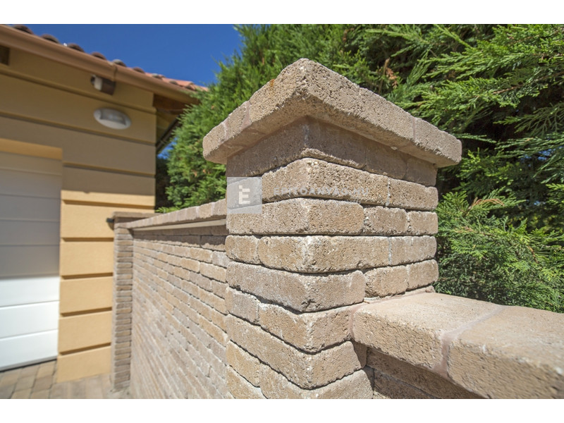 Leier Patio Térkő és falazóelem agyagbarna melírozott 25x12,4 cm 5 cm