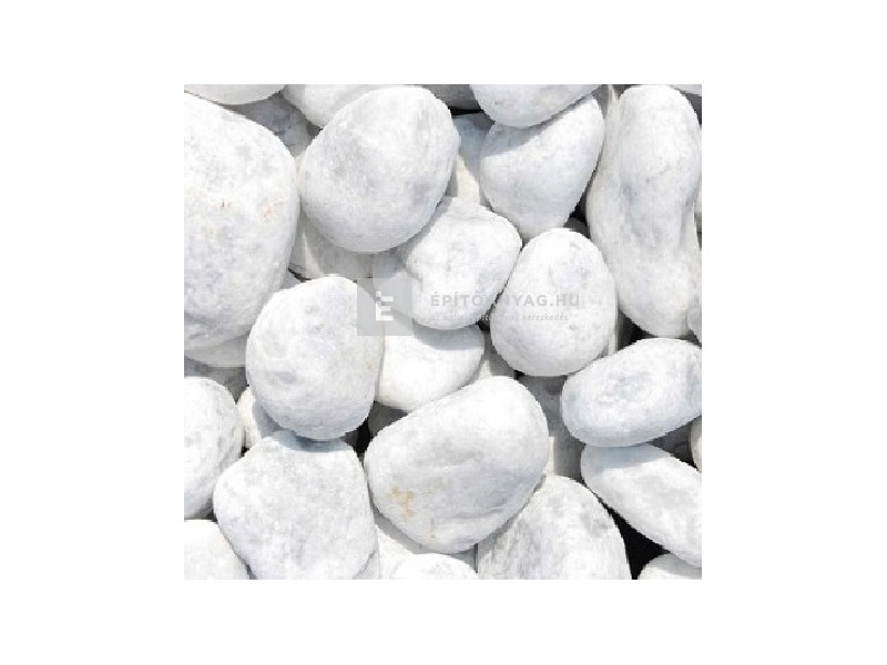 Scherf márvány díszkavics Carrara-fehér 25-40 mm 25 kg/zsák
