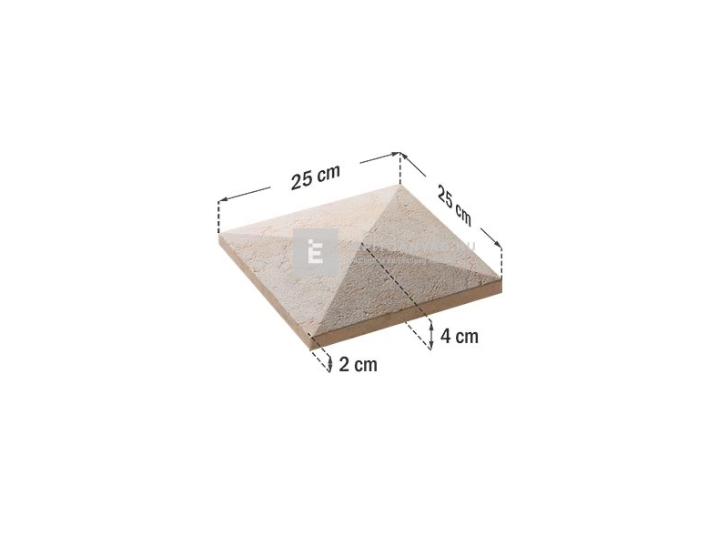 Star Stone Róma oszlop fedkő 25x25x4 cm smoke