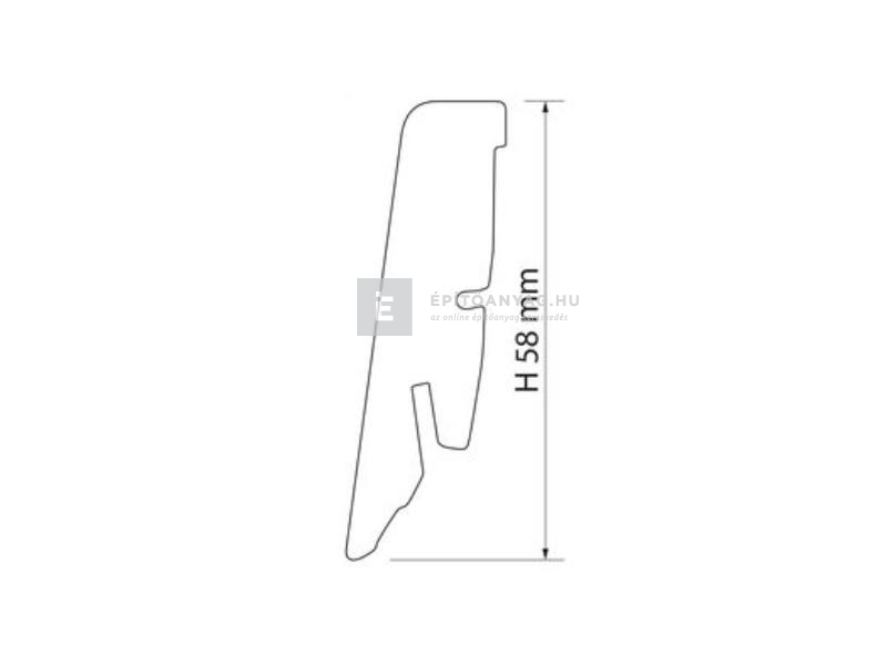 Béta-Floor MDF58 laminált padló szegélyléc 2,6 m