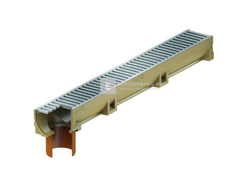 Aco SELF Euroline Folyóka horganyzott ráccsal, függ. DN110 kivezetés 1 m