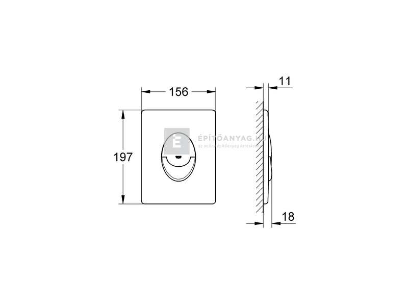 GROHE Skate Air WC nyomólap, króm