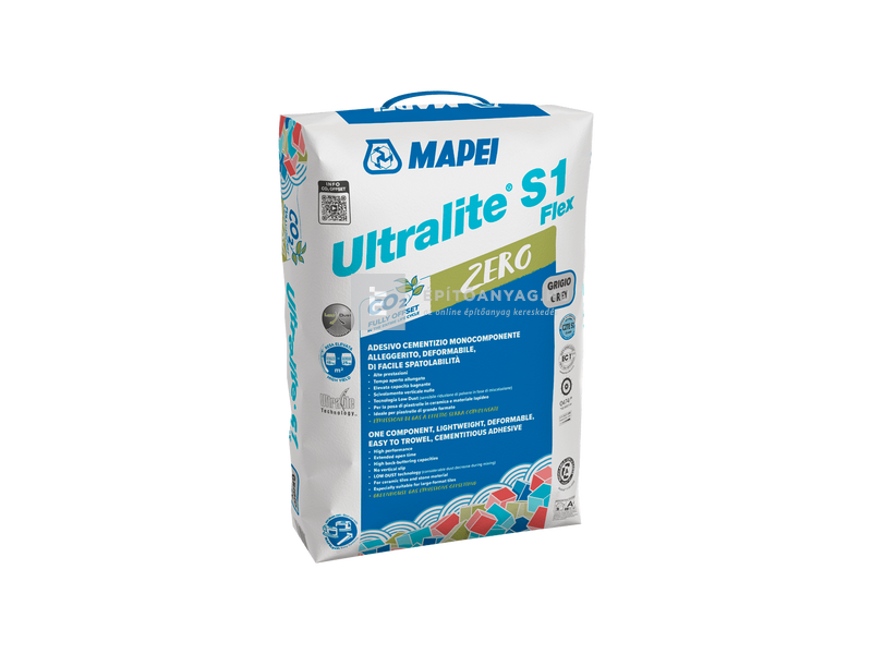 Mapei Ultralite kerámiaburkolat ragasztó S1 szürke 15 kg