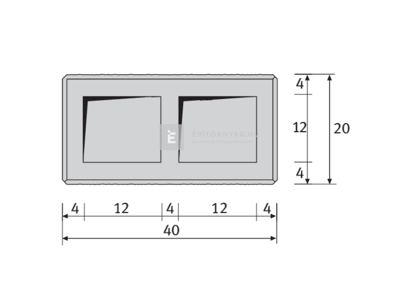 Semmelrock Rivago kerítéselem normálkő szürke 40x20x16 cm