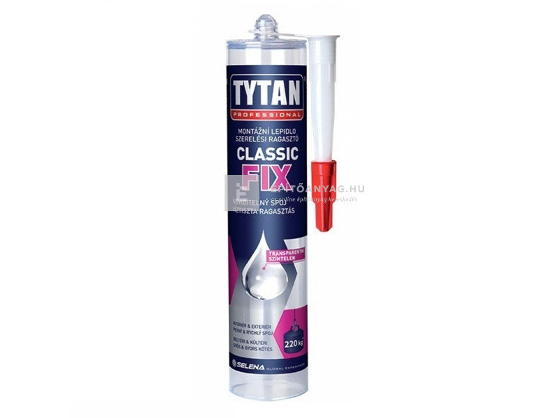 Masterplast Selena Tytan Classic Fix szerelési ragasztó színtelen 310 ml