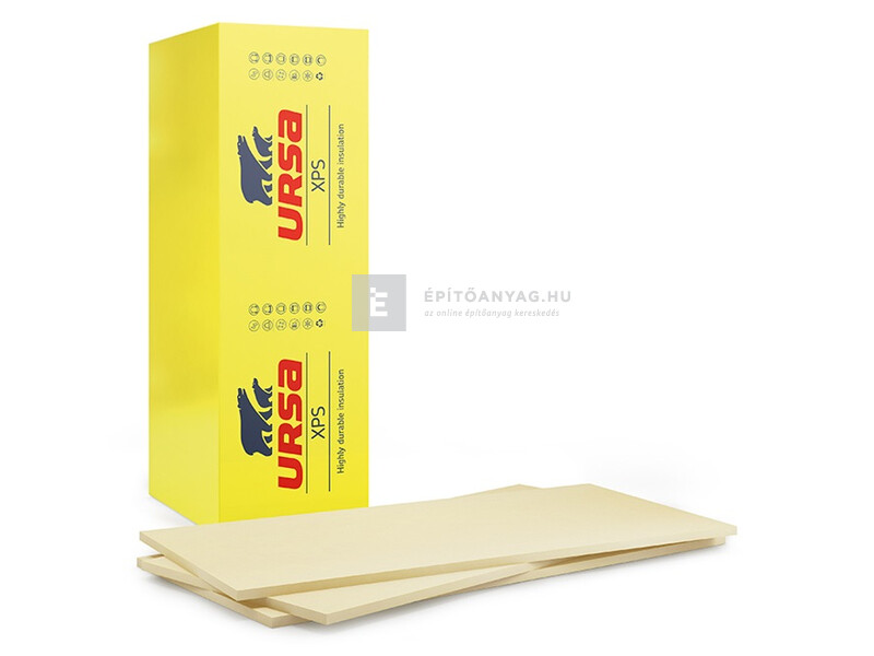 Ursa XPS N-R-I Extrudált hőszigetelő lemez, egyenes él 20x600x1250 mm