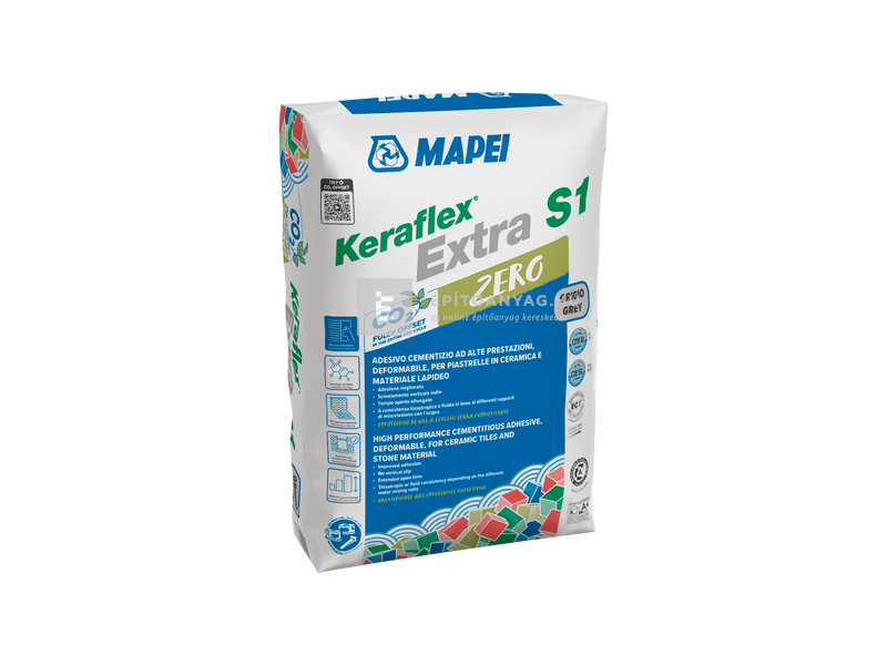 Mapei Keraflex Extra S1 kerámiaburkolat ragasztó szürke 25 kg