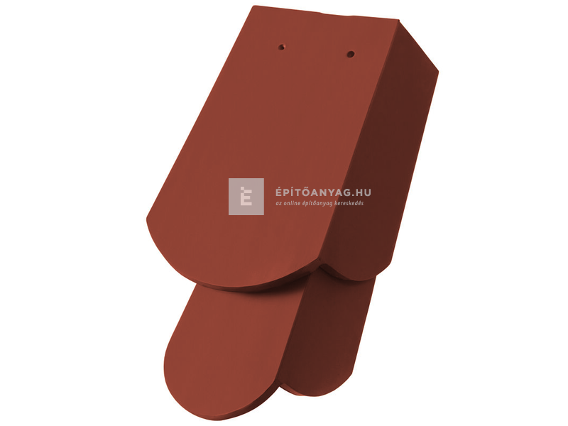 Creaton KLASSIK hódfarkú szegélycserép 5/4 kettősfedés, jobb Nuance rézvörös engóbozott