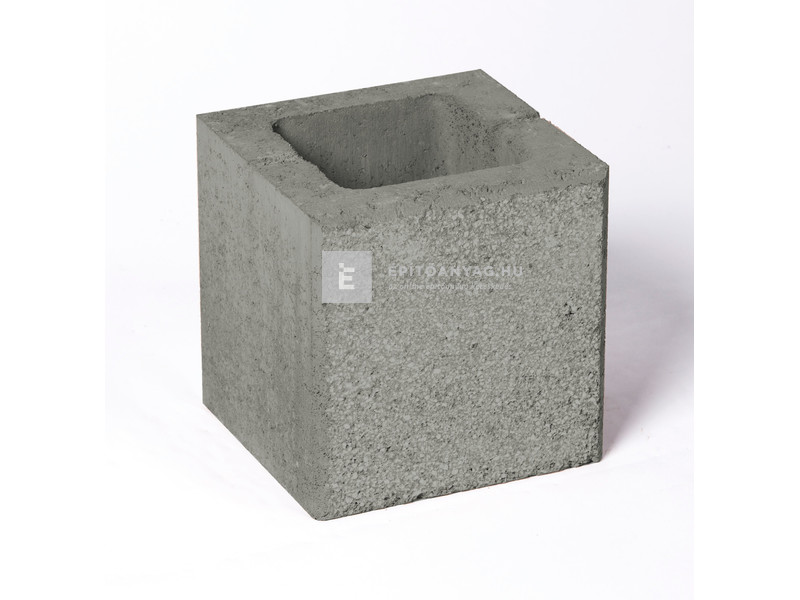 Leier Modern kerítéskő félkő natúr, agyagszürke 20x20x20 cm