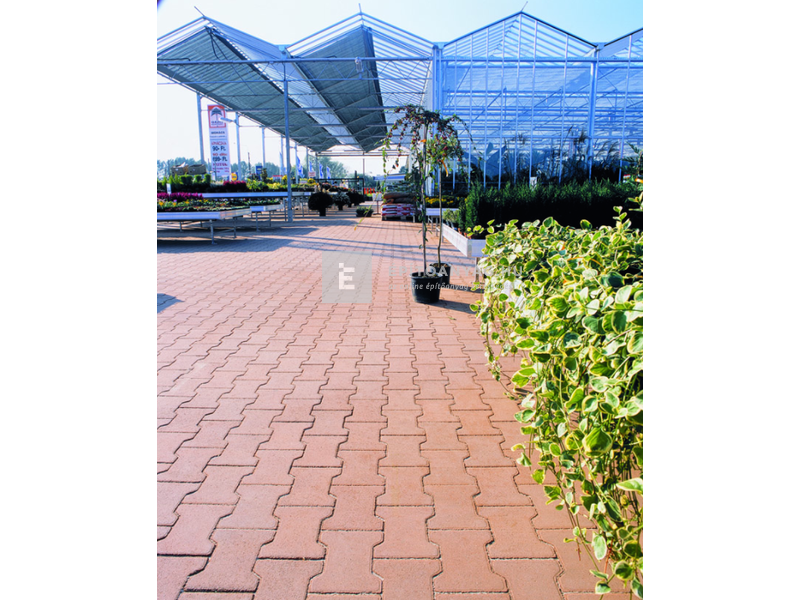 KK Kavics Rotterdam Térkő normálkő KK vörös 20x16,5 cm 6 cm