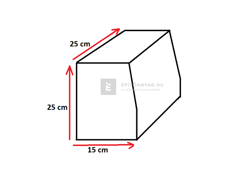KK Kavics Project Útszegélykő szürke 15x25x25 cm