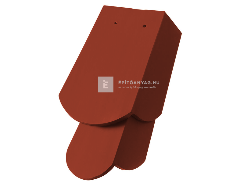 Creaton KLASSIK hódfarkú szegélycserép 5/4 kettősfedés, jobb Nuance borvörös engóbozott