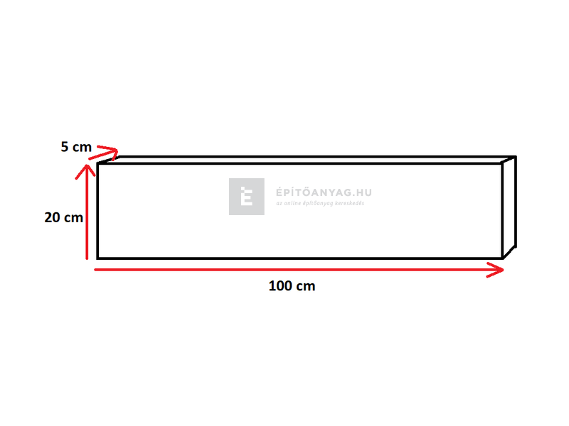 Viastein Kerti szegély szavanna árnyalt 5x20x100 cm