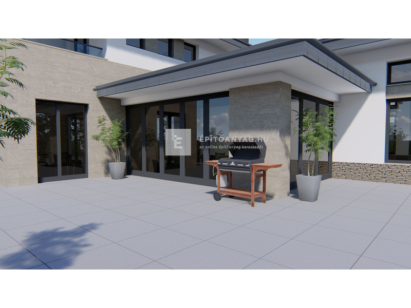 KK Kavics Manufaktúra Boston Térkő, szürke 80x80x5 cm