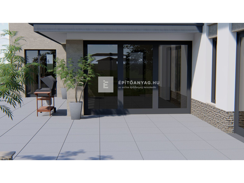 KK Kavics Manufaktúra Boston Térkő, szürke 80x80x5 cm