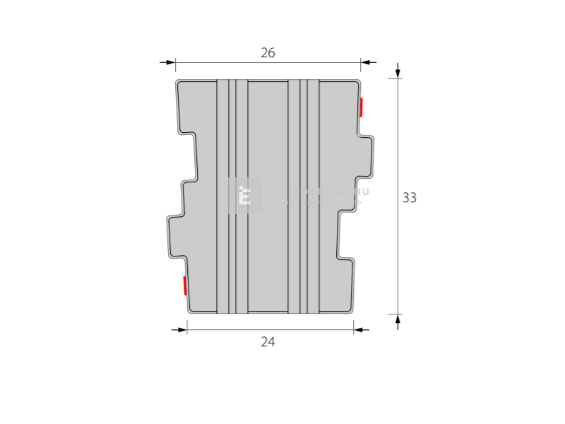 KK Kavics Óbuda LED világító térkő fehér 11,3x23x5,3 cm