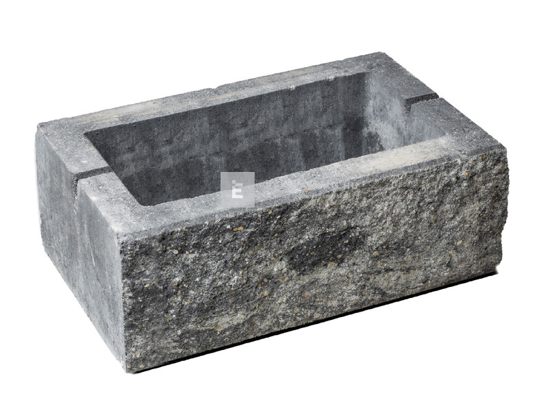 Viastein Avangard VIA+KE Kerítés elem roppantott felülettel antracit-fehér árnyalt 40x20x16 cm