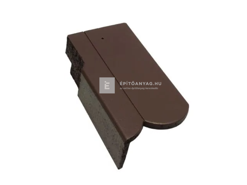 Terrán Rundo 3/4-es szegélycserép bal Elegant sötétbarna