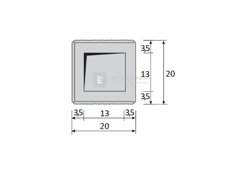 Leier Modern Kerítéskő félkő satírozott natúr beige-barna 20x20x20 cm