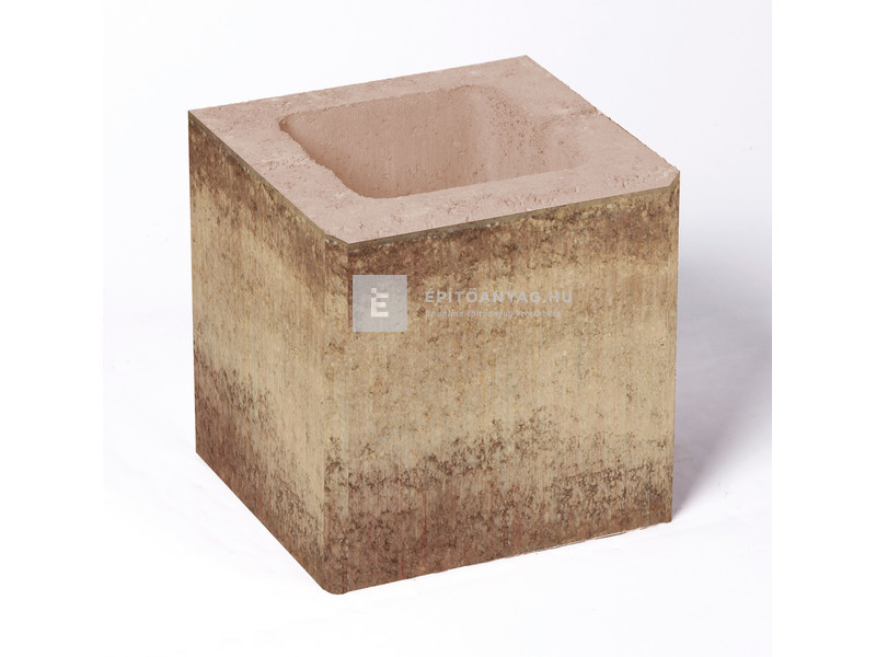 Leier Modern Kerítéskő félkő satírozott natúr beige-barna 20x20x20 cm