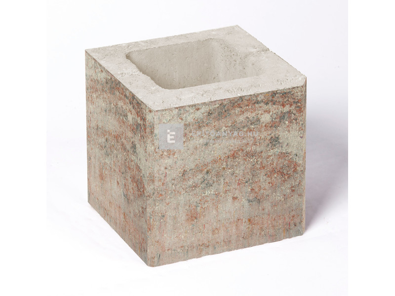 Leier Modern Kerítéskő félkő satírozott natúr kagylóhéj 20x20x20 cm