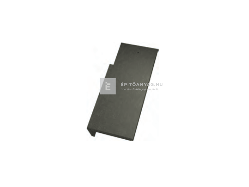 újHÁZ Leier Granite Lux Matt beton félszegélycserép bal, antracit