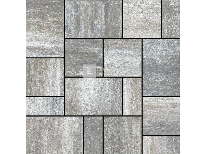 Semmelrock Citytop+ Kombi térkő Einstein fuga, grafit-terra 6 cm