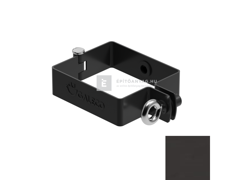 Galeco PVC2 szögletes 080 grafit csőbilincs 80x70 mm