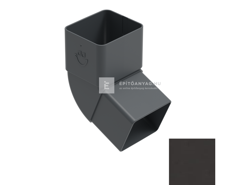Galeco PVC2 szögletes 080 grafit csőív 67° 80x70 mm