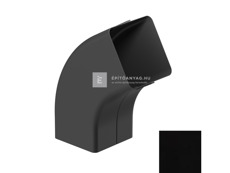 Galeco STAL2 szögletes 080 fekete csőív 72°