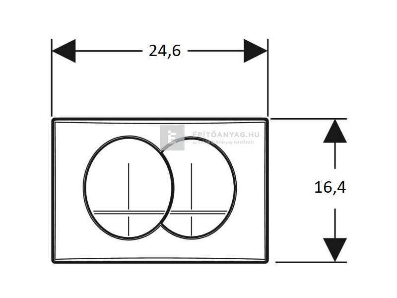 Geberit Delta 20 Basic nyomólap WC-tartályhoz, fehér