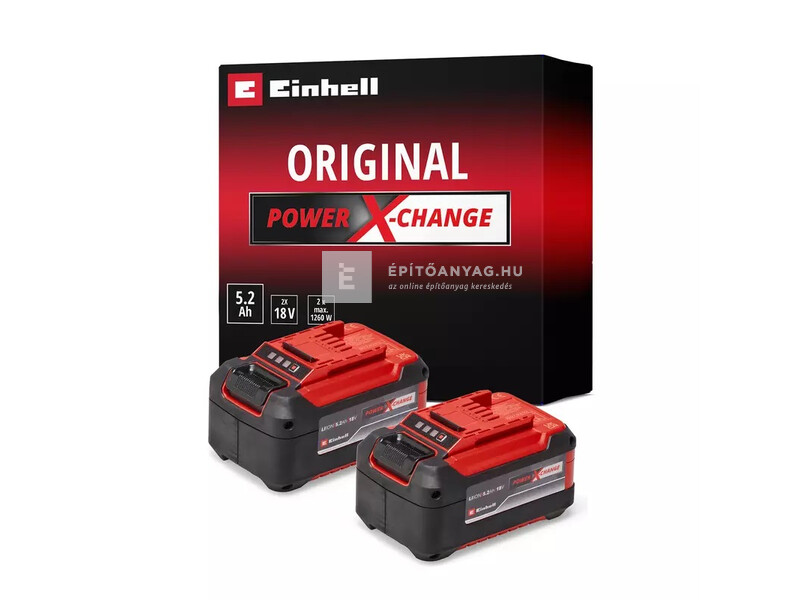 Einhell 2x 5,2 Ah Power X-Change Twinpack 2 db akkumulátor
