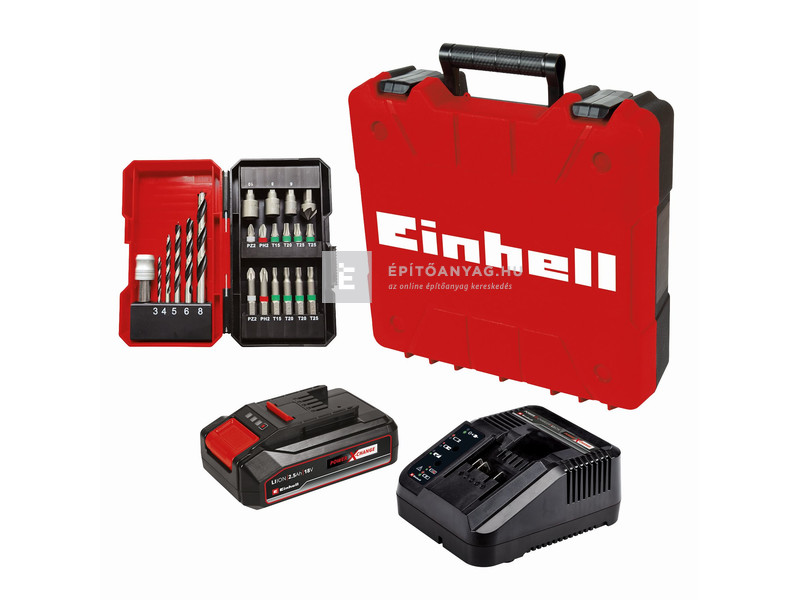 Einhell TE-CD 18/2 Li-i +22 (1x2,5 Ah) akkus ütvefúró-csavarozó szett