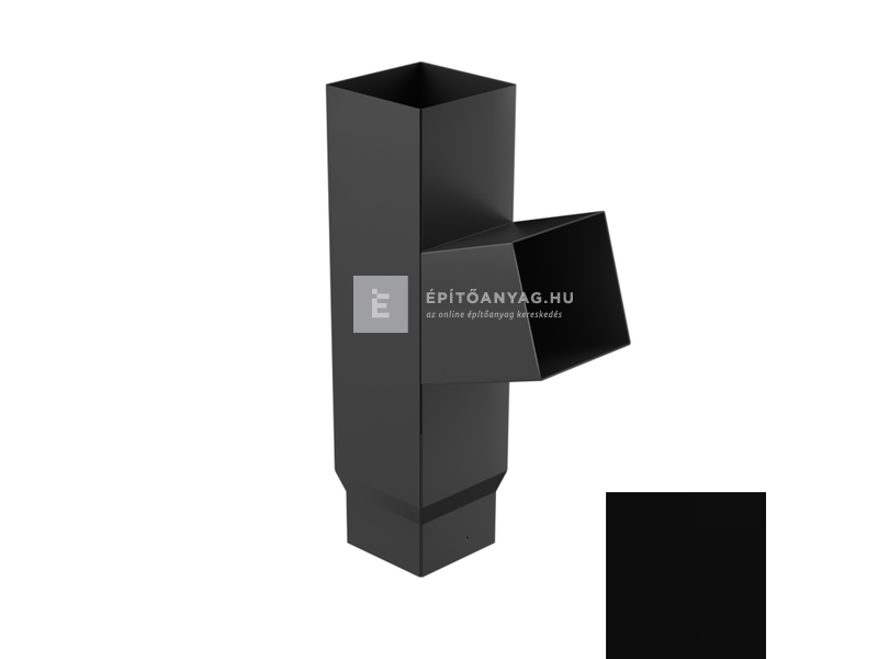 Galeco STAL2 szögletes 080 fekete elágazó idom 72°