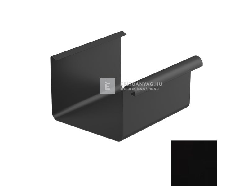 Galeco STAL2 szögletes 150 fekete ereszcsatorna 4 m