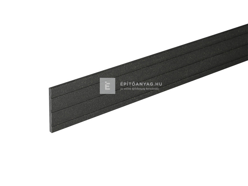 Márkamix Bergdeck WPC takaróprofil natúr felület, fekete,2,40 m/szál, 60 mm magas