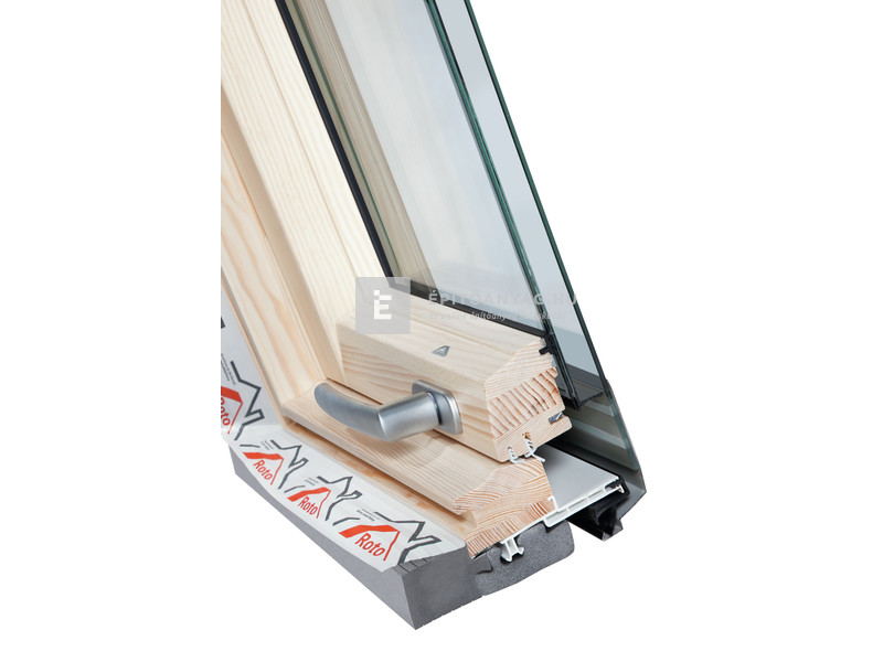 Roto Designo WDF R88C H WD Fa tetőtéri ablak felnyíló, alsó kilinccsel 7/9, 74x98 cm