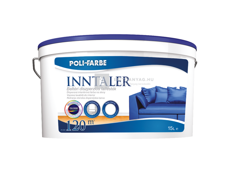 POLI-FARBE Inntaler beltéri diszperziós falfesték 15 l, fehér