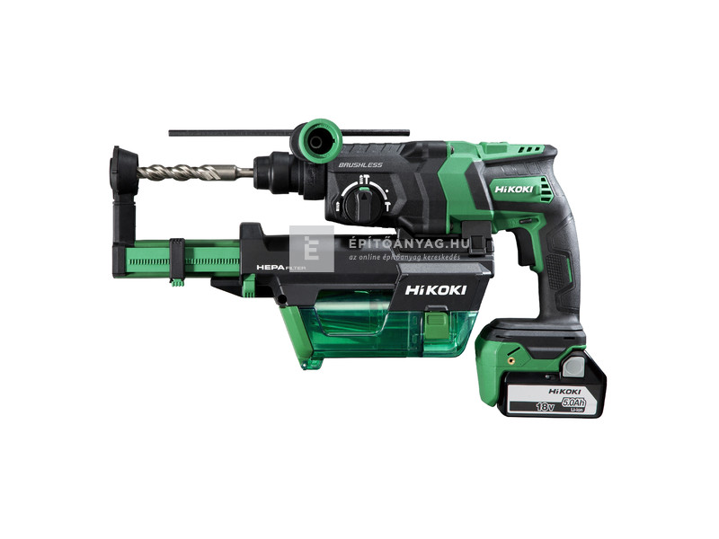 Hikoki DH18DPC-5AH-VACUUM fúrókalapács 5,0 Ah akkumulátorokkal, porelszívóval