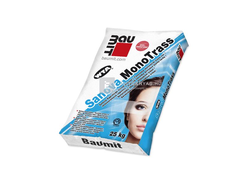 Baumit Sanova MonoTrass egyrétegű trassz vakolat fehér 25 kg